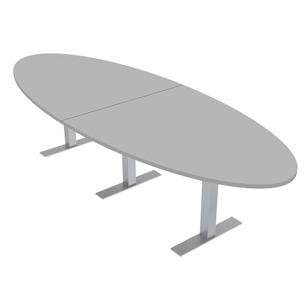 45 in W, 120 in L, 29 in H, Engineered Wood Top, Grey